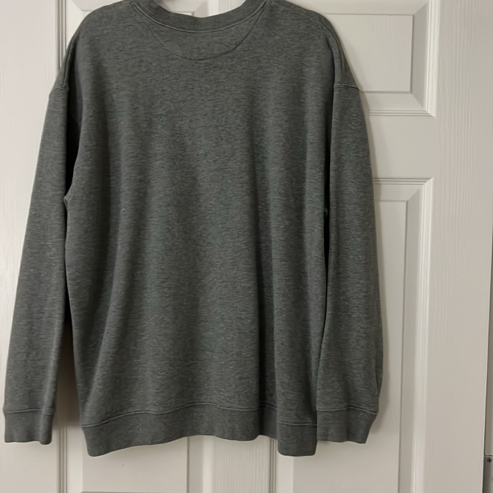 Timber Wolf Ridge Pullover Sweatshirt Embroidered Wolf Spell-Out Croft & Barrow - Picture 3 of 5